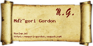 Mágori Gordon névjegykártya